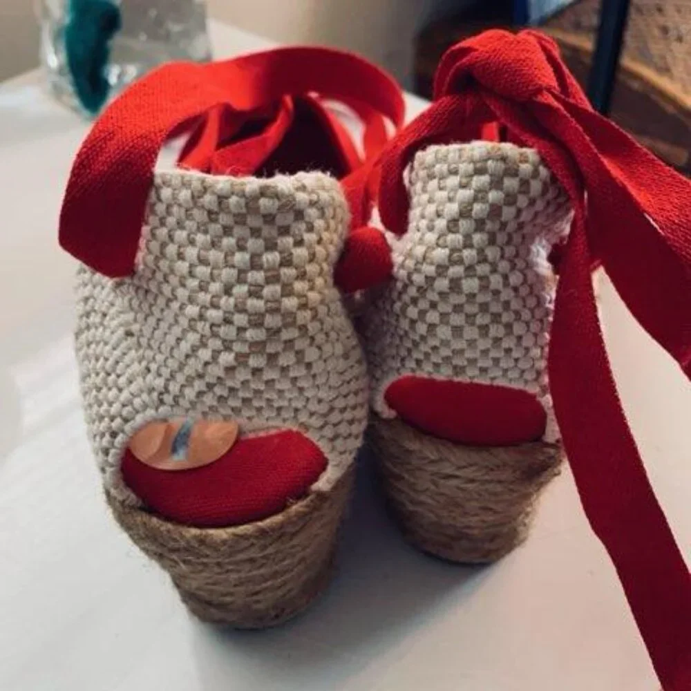 Gaimo Canvas Lace up Espadrilles